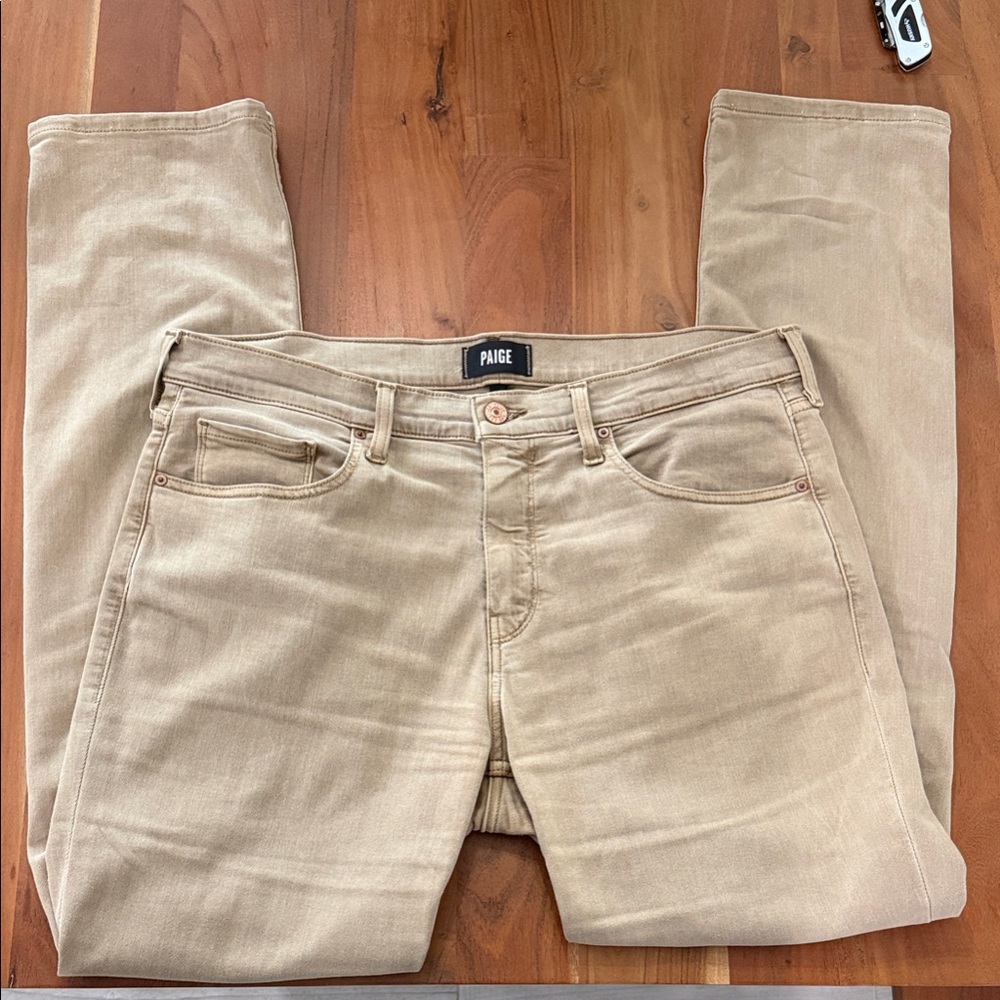 Paige Transcend Federal Slim Straight Jean - Vintage Light Oak Size 36